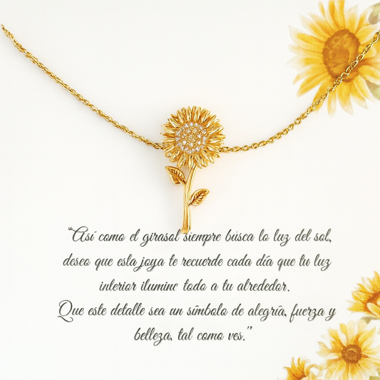 Collar girasol dorado